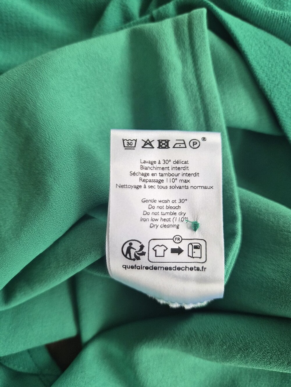 *NWT* [Sezane] Ella Blouse In Green, Size 38/6 - Picture 6 of 9